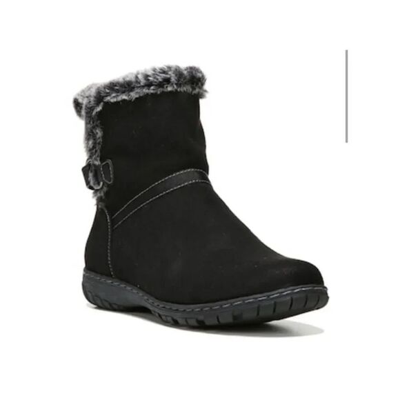 Natural Soul Shoes - Natural Soul by Naturalizer Black Rotunda Vegan Leather Ankle Boot size 7.5